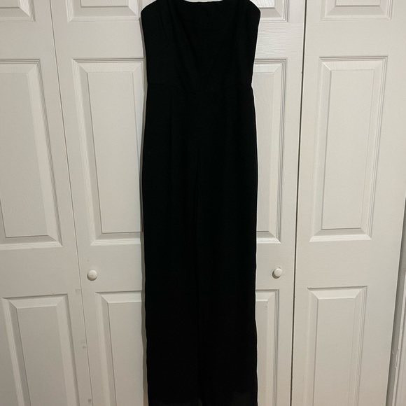 Black Strapless Jumpsuit - Picture 1 of 9